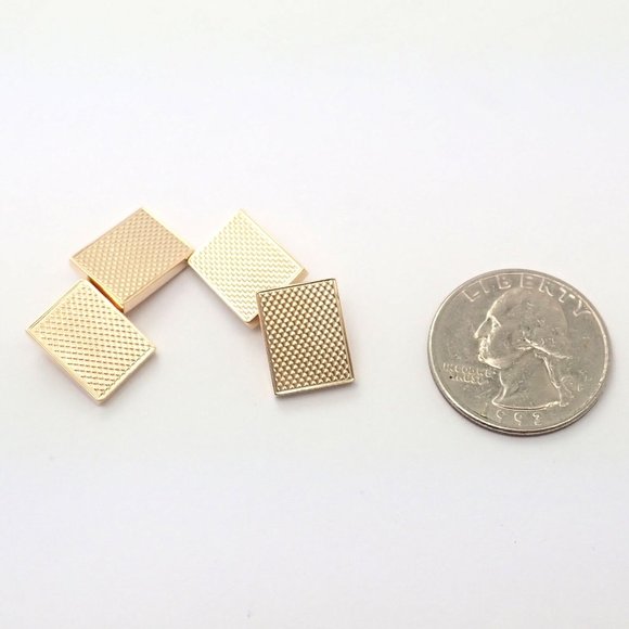 Rare! Authentic Van Cleef & Arpels 18k Yellow Gold Vintage Rectangle Cufflinks - Picture 5 of 6